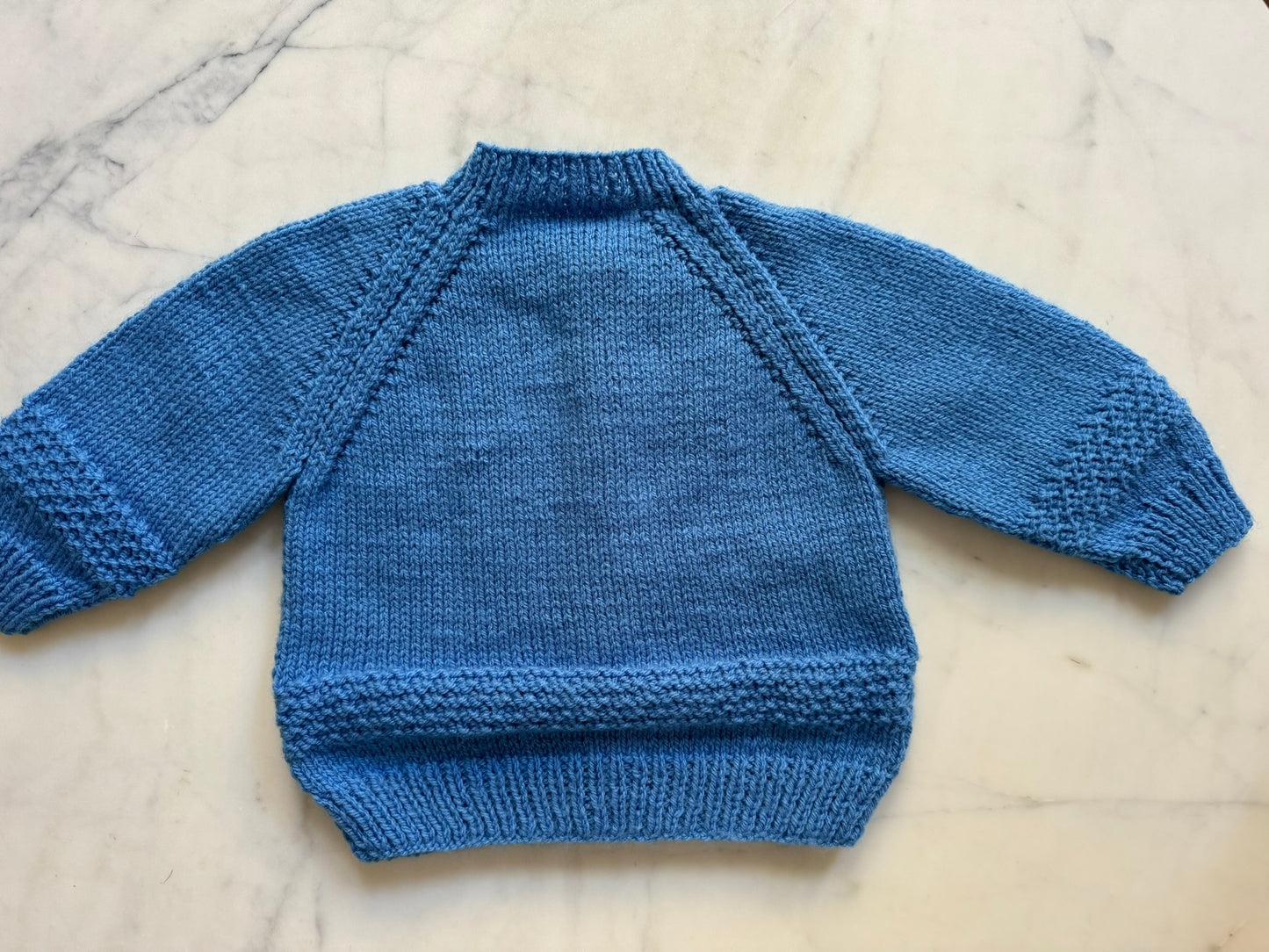 Handknitted Cardigan - 12-18 months (Size: 1) Blue