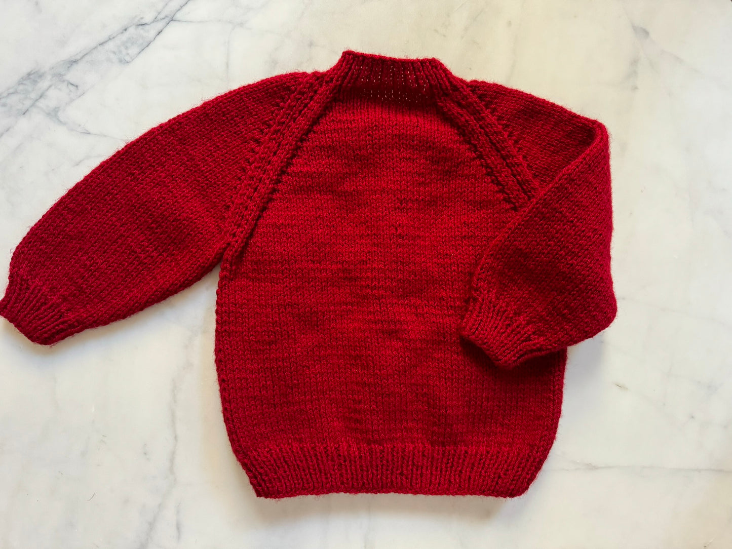 Handknitted Cardigan - 12-18 months (Size: 1) Crimson Red