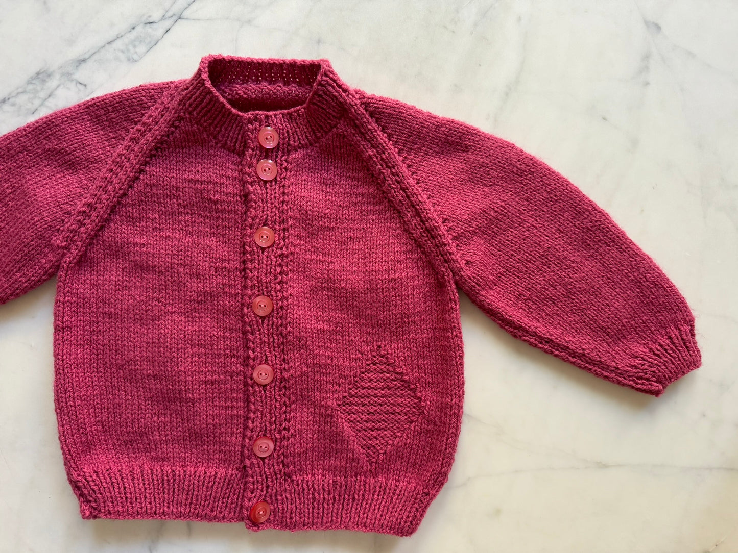 Handknitted Cardigan - 2 years Dusk Pink