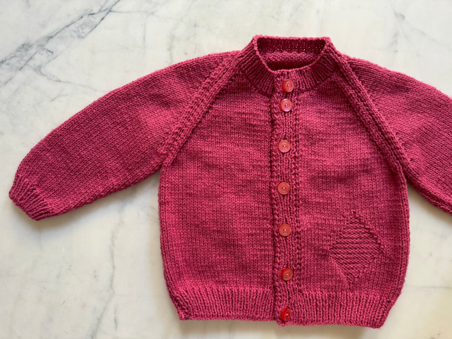 Handknitted Cardigan - 2 years Dusk Pink