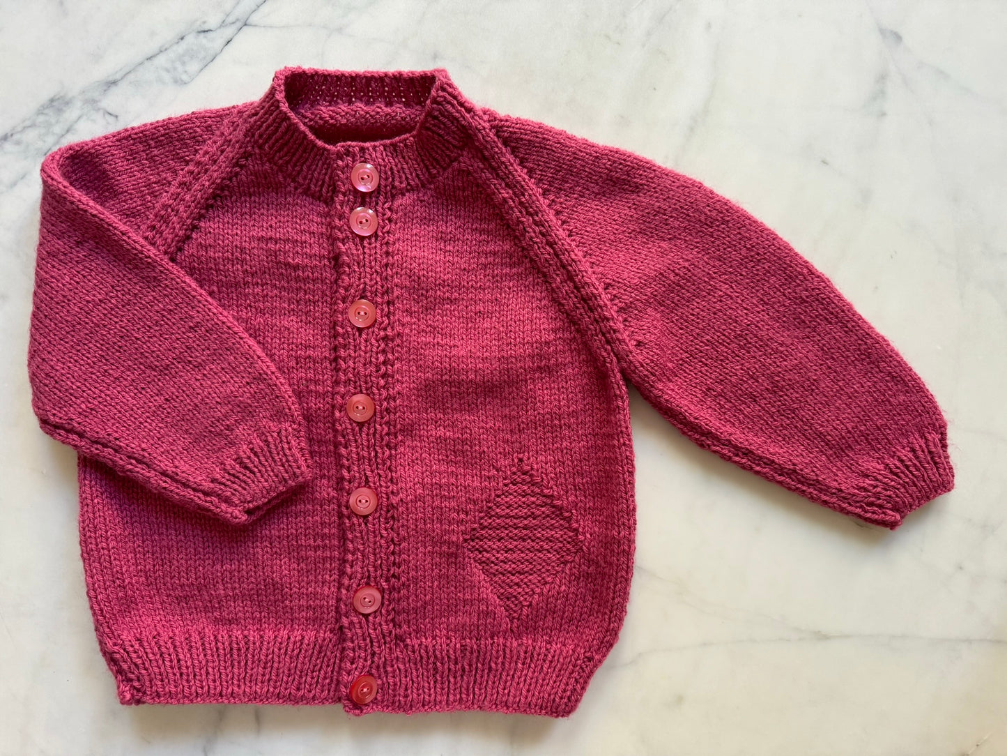 Handknitted Cardigan - 2 years Dusk Pink