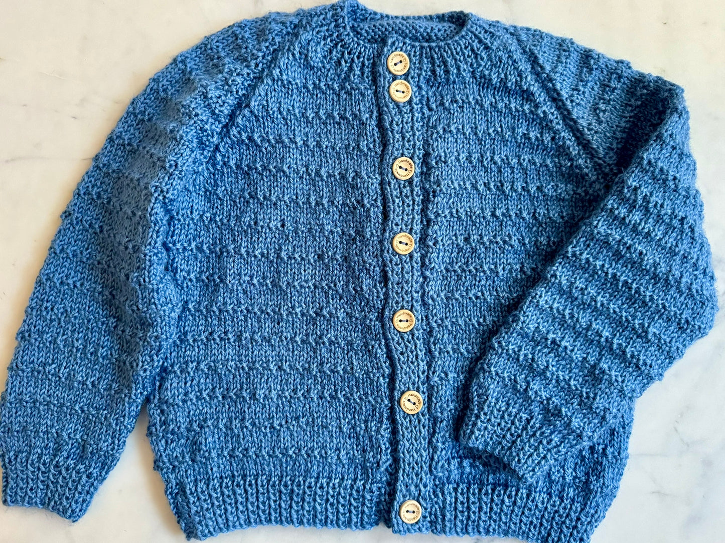 Handknitted Cardigan - 3 years Blue