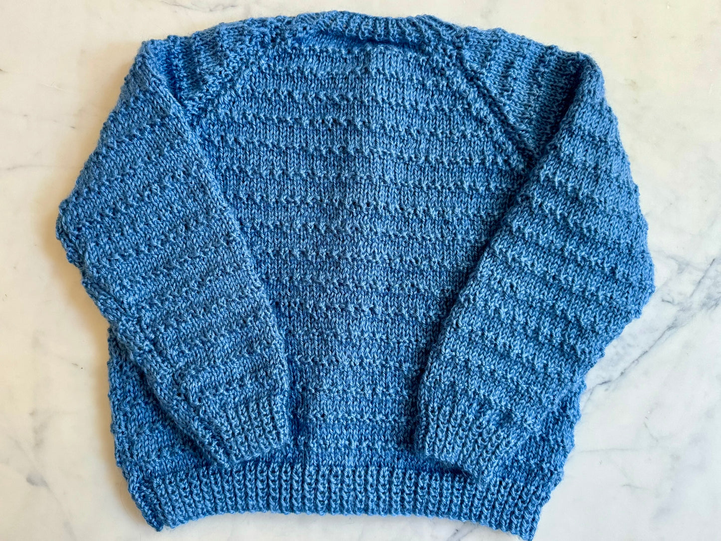 Handknitted Cardigan - 3 years Blue