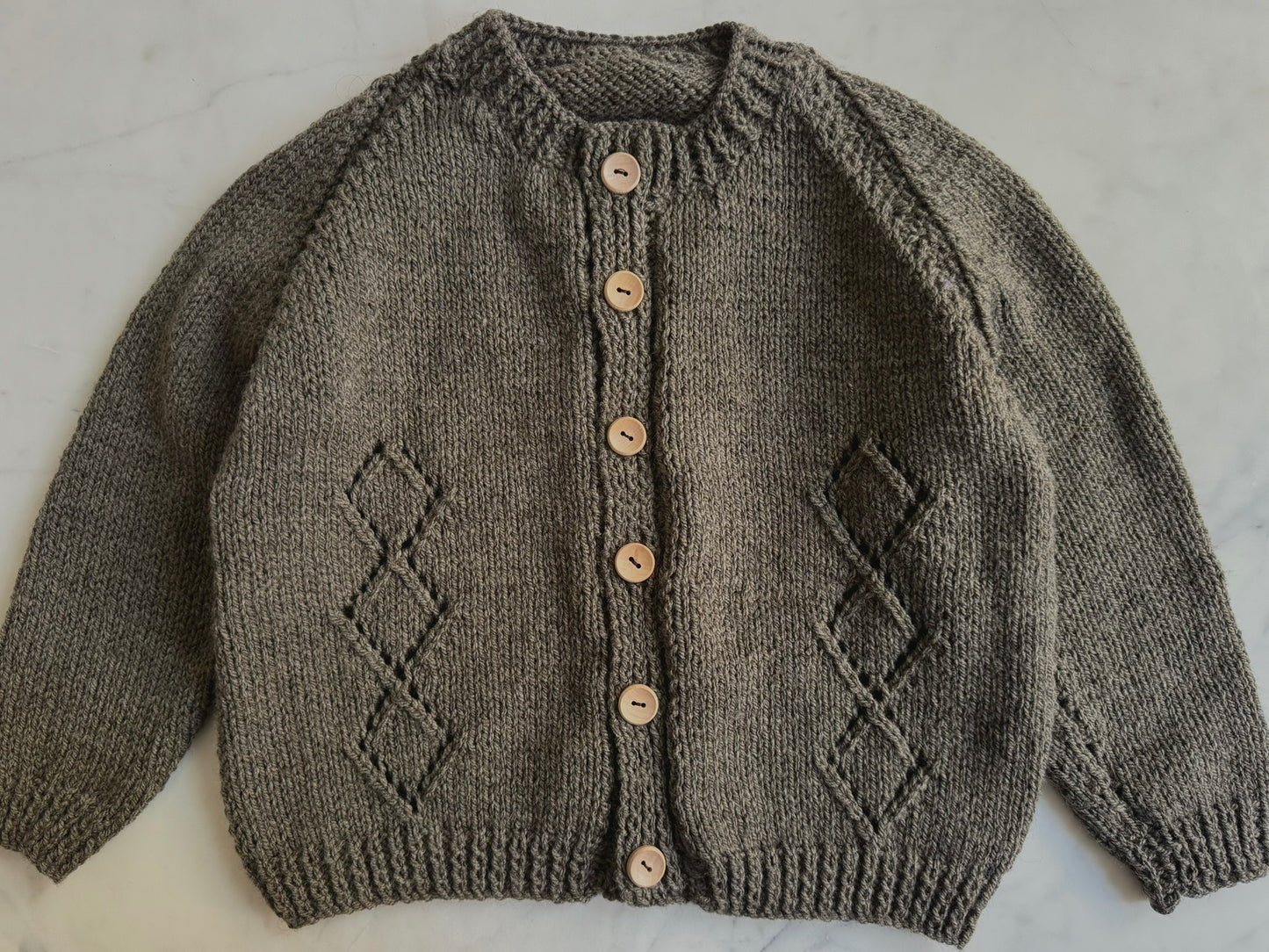 Handknitted Cardigan - 4 years Grey Brown