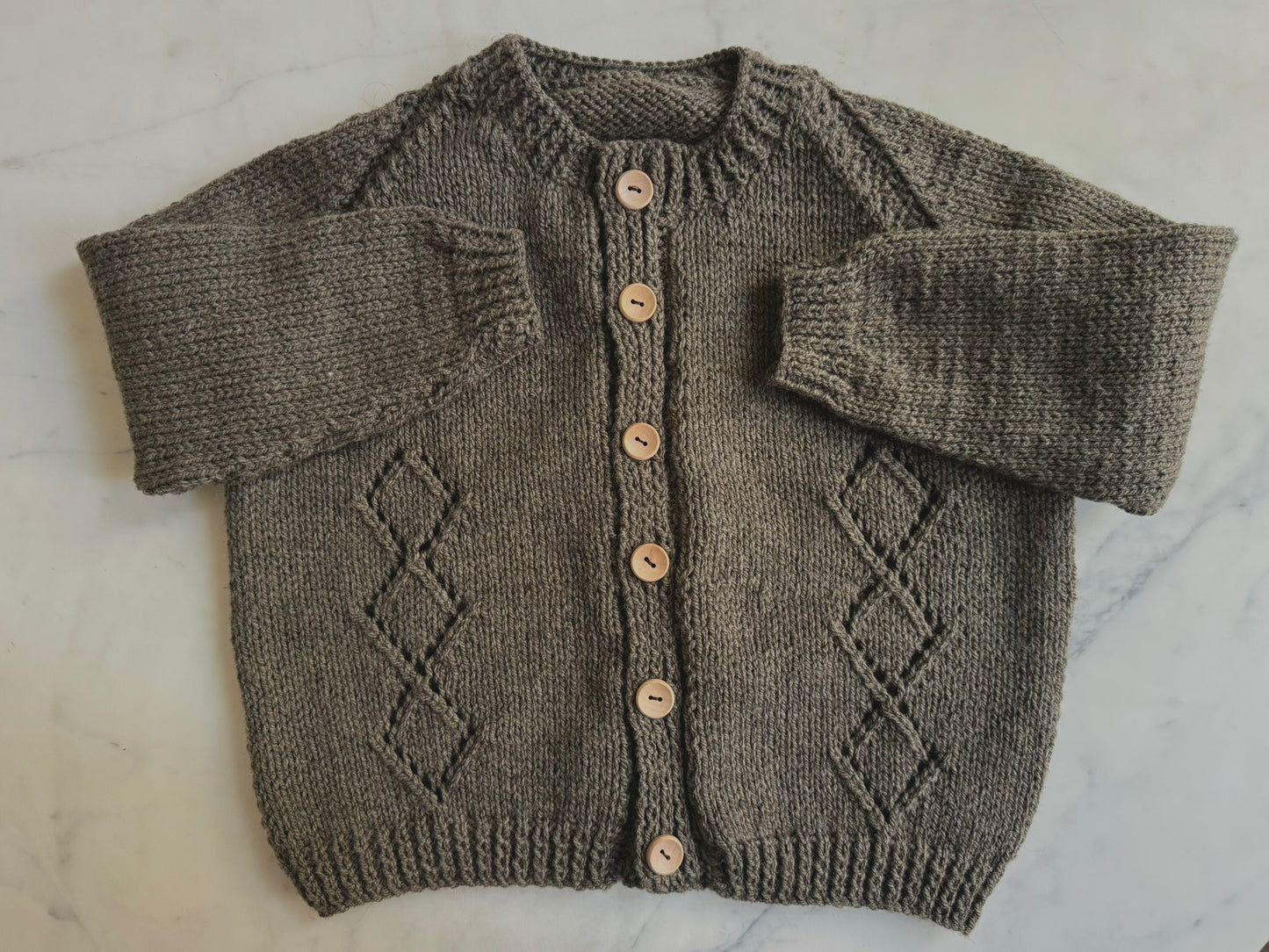 Handknitted Cardigan - 4 years Grey Brown