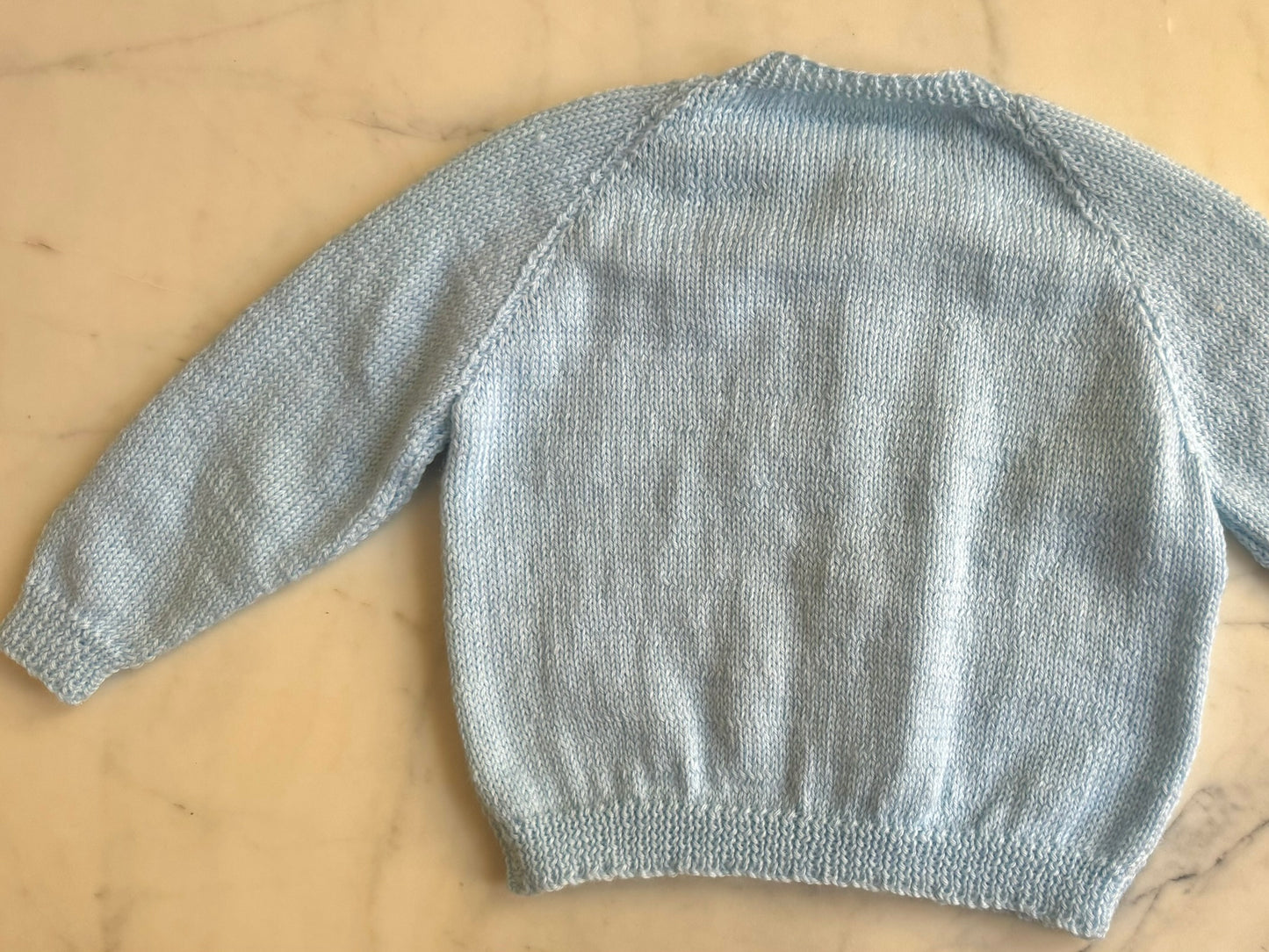 Handknitted Cardigan - 12-18 months (Size: 1) Pastel Blue