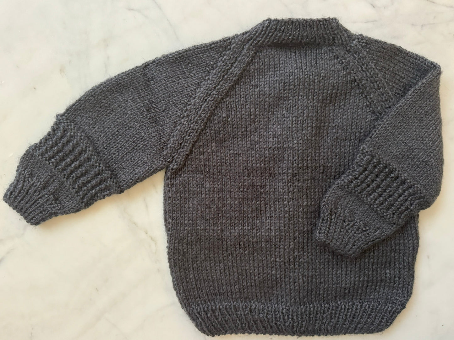 Handknitted Cardigan - 12-18 months (Size: 1) Steel Grey