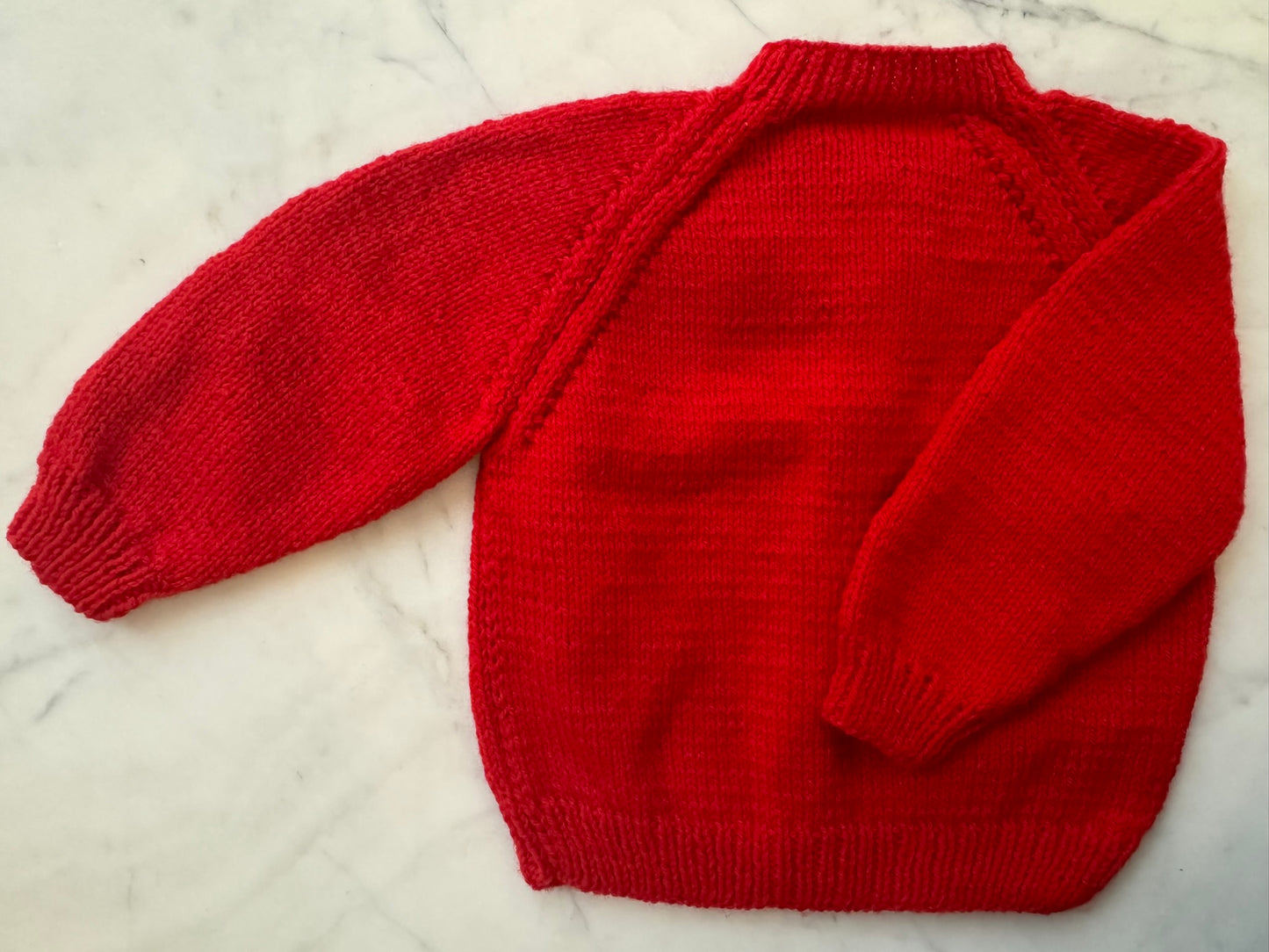 Handknitted Cardigan - 18-24 months (Size: 2) Red