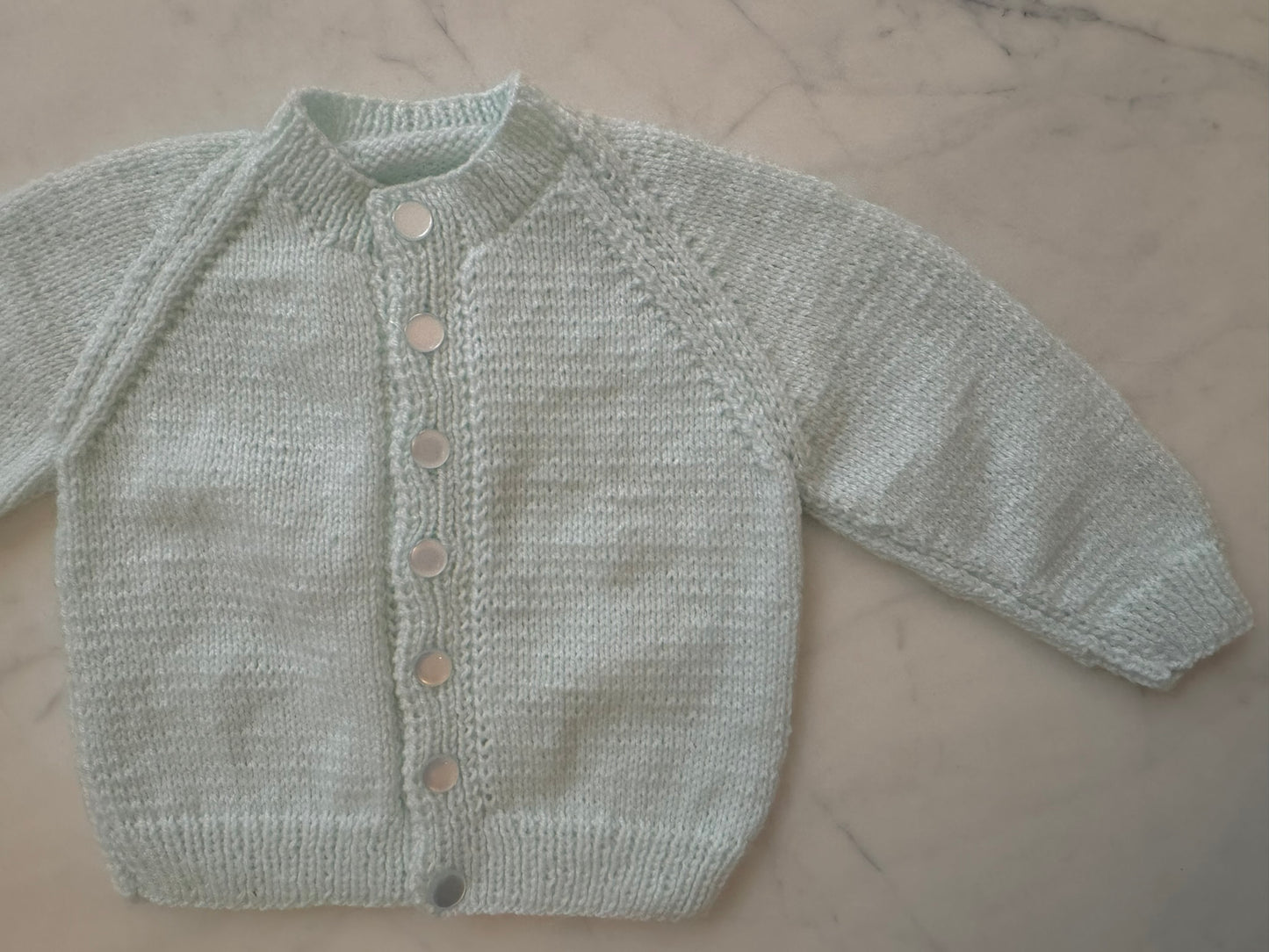 Handknitted Cardigan - 18-24 months (Size: 2) Mint Green