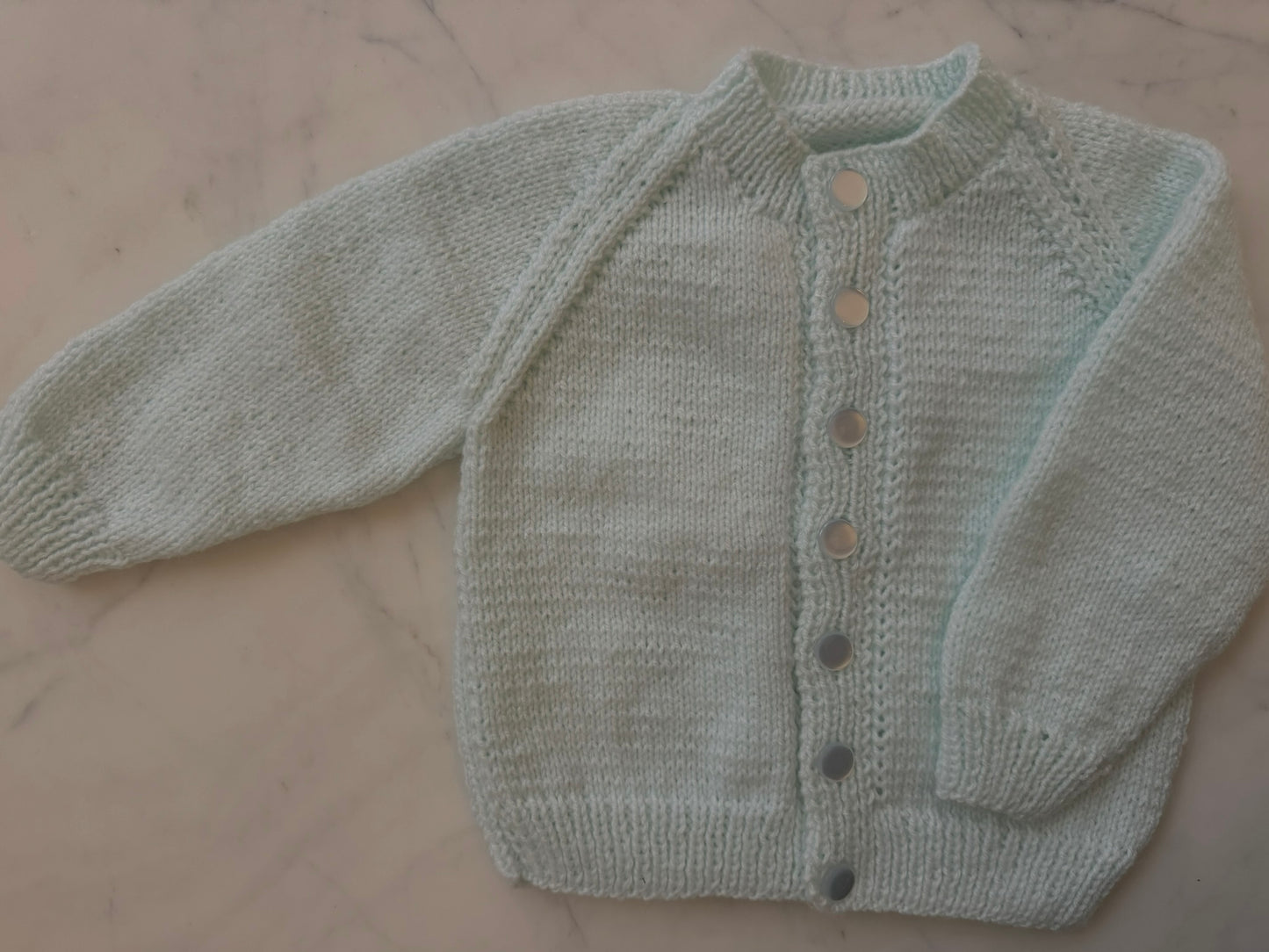 Handknitted Cardigan - 18-24 months (Size: 2) Mint Green