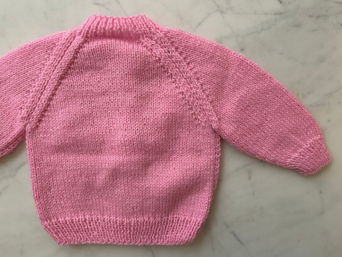 Handknitted Cardigan - 6-12 months (Size: 0) Pink