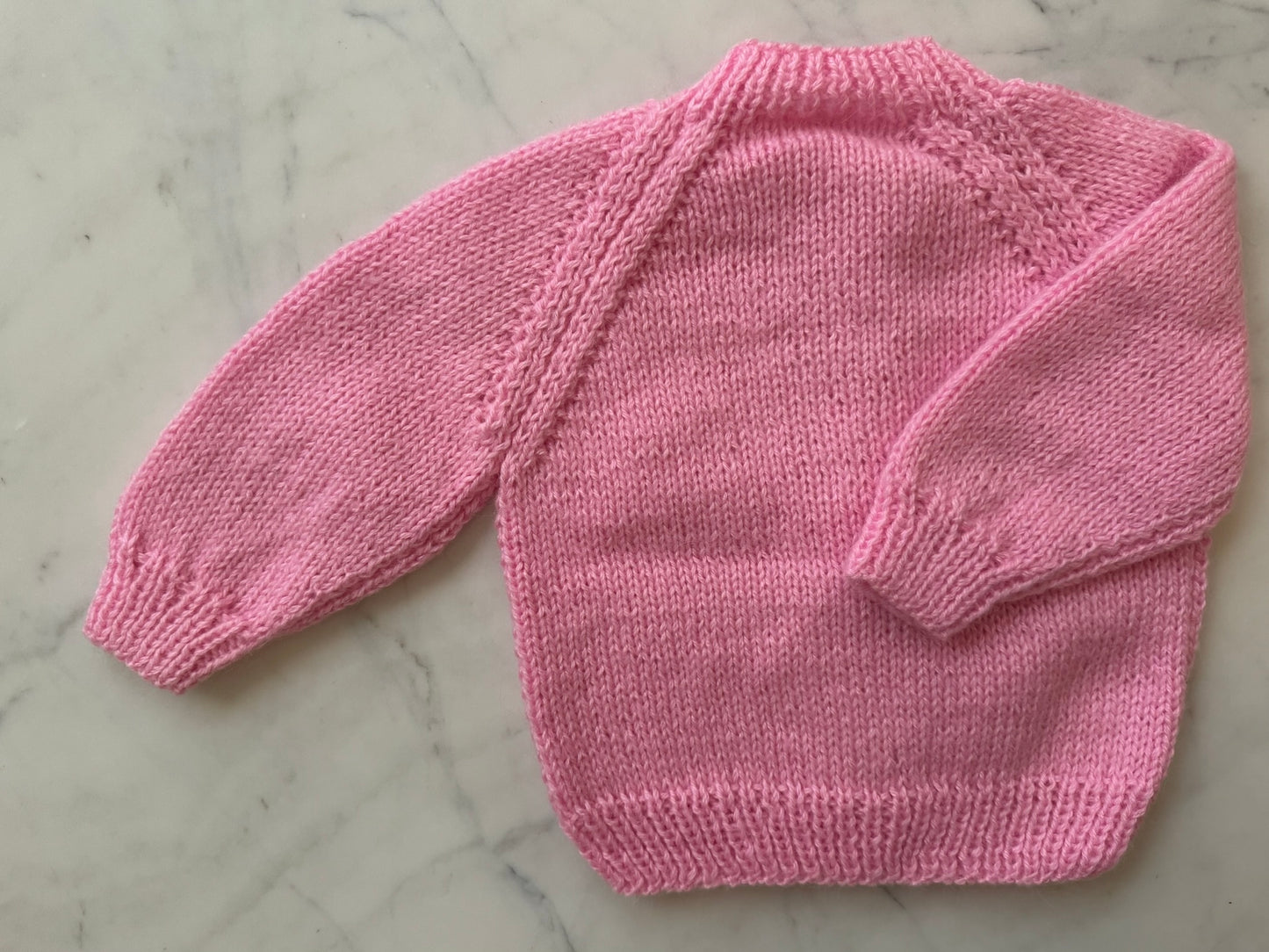 Handknitted Cardigan - 6-12 months (Size: 0) Pink