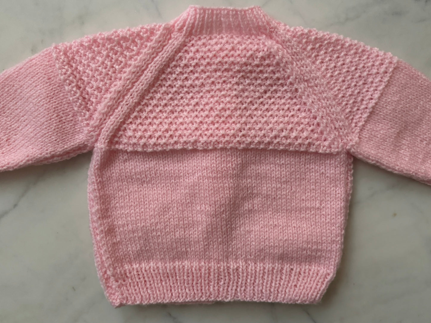 Handknitted Cardigan - 3-6 months (Size: 00) Pink