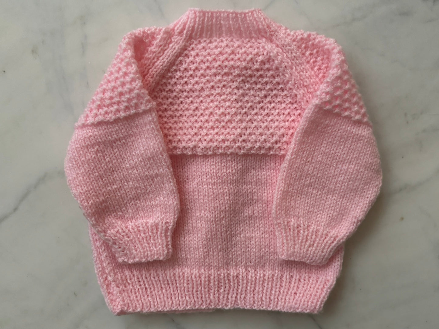 Handknitted Cardigan - 3-6 months (Size: 00) Pink